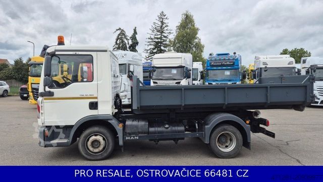 Roll-off tipper truck MAN TGL 12.180 BB EURO 3 - ABROLLKIPPER + KONTAINER