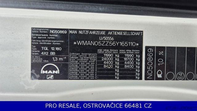 Roll-off tipper truck MAN TGL 12.180 BB EURO 3 - ABROLLKIPPER + KONTAINER