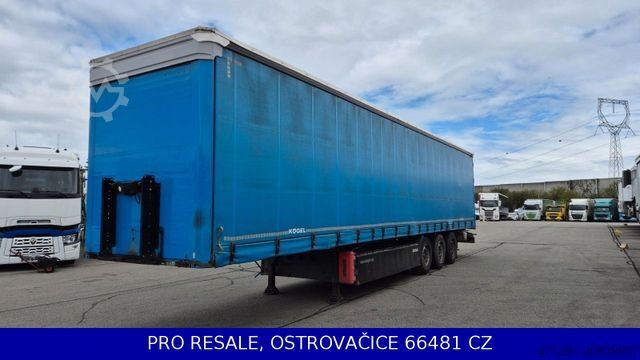 Open semitrailer with tarp KÖGEL SN 24 CARGO + LIFTACHSE + PALBOX
