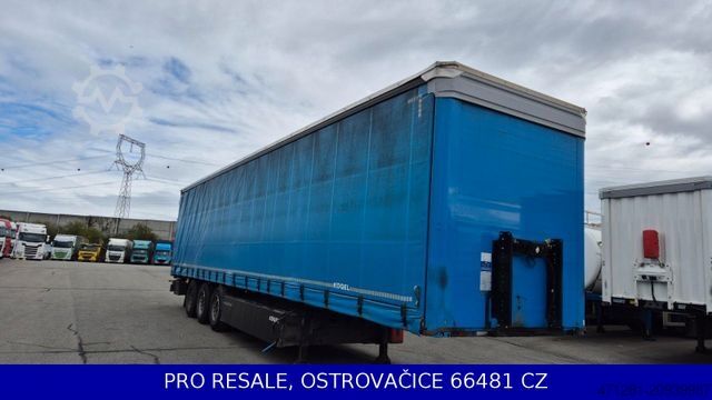 Open semitrailer with tarp KÖGEL SN 24 CARGO + LIFTACHSE + PALBOX
