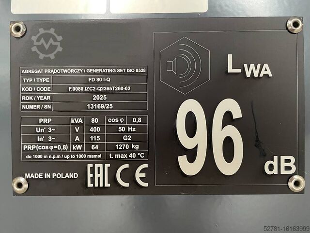 Generator set Iveco NEF45SM2 - 88 kVA Generator - DPX-17551
