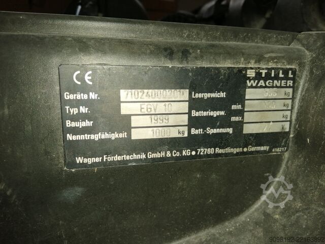 Forklift EGV 10 Stihl  Elektro Handstapler EGV 10