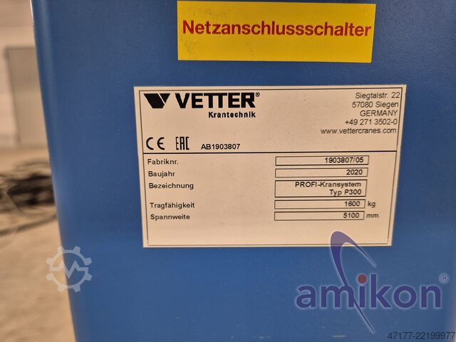 Two-rail gantry electric chain hoist Vetter P300 Portalkran 1,6t Krananlage