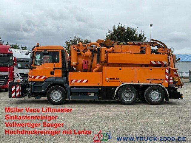 Vacuum tank truck MAN 26.320 Müller Kanal Sauger + Sinkkastenreiniger