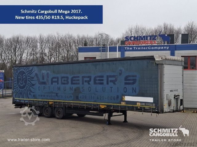 Open semitrailer with tarp Schmitz Cargobull Curtainsider Mega