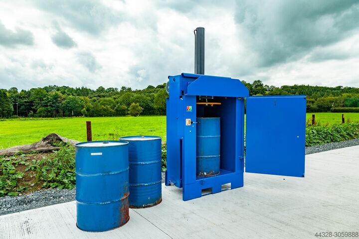 BTS-Drum Crusher PLC auto, barrels  BTS-Fasspresse PLC  BTS-Drum Crusher PLC