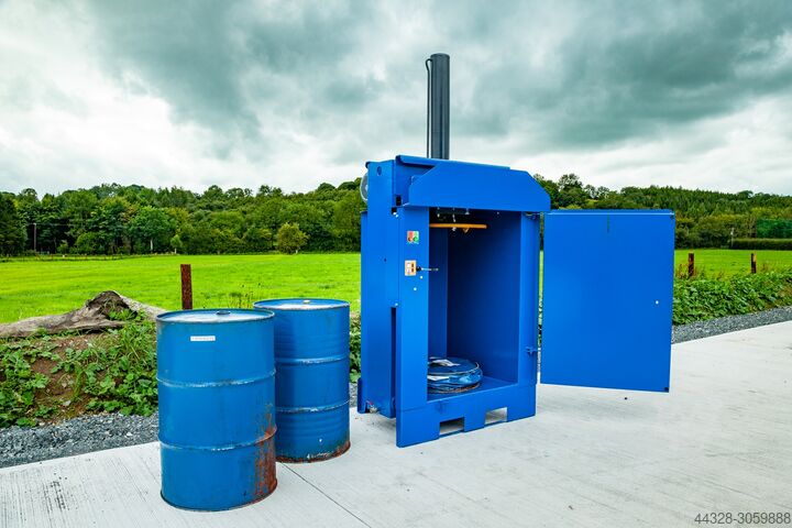BTS-Drum Crusher PLC auto, barrels  BTS-Fasspresse PLC  BTS-Drum Crusher PLC