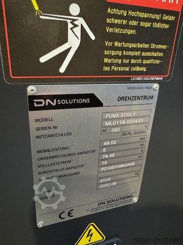 CNC-Drehmaschine Doosan Puma 3100 LY (Siemens 828D)