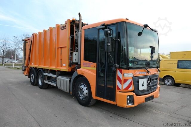 Müllwagen mercedes-benz 2635 NGE-L62N Econic Aufbau Zöller Medium X2 evo Lenkachse KLIMA