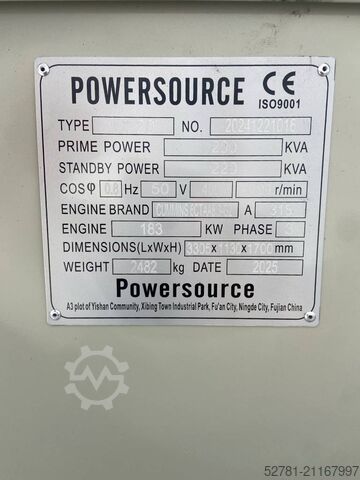 Aggregat Cummins 6CTAA8.3-G2 - 220 kVA Generator - DPX-19840