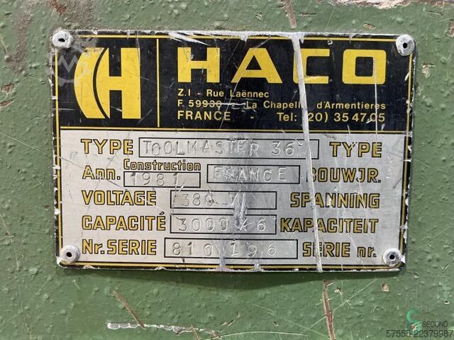 Sheet shears  HACO TM 36, 3100x6mm 1981 HACO 