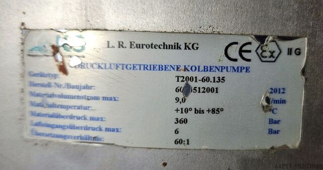 Air-operated piston pump Kopperschmidt Spritztechnik T2001-60.135