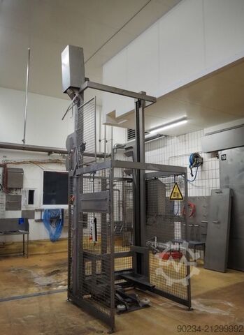 Gebrauchter Edelstahl-Planetenmischer Grieser Modell VPL 350 mit Mischbehältern. GRIESER VPL 350