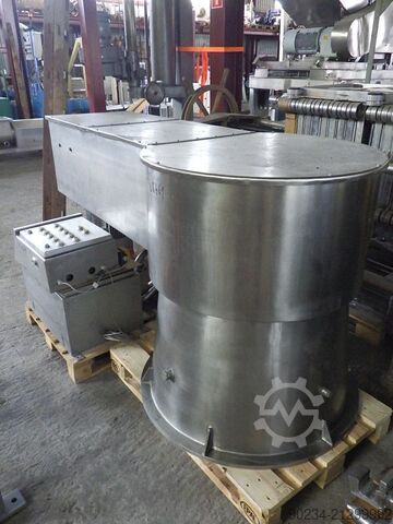 Gebrauchter Edelstahl-Planetenmischer Grieser Modell VPL 350 mit Mischbehältern. GRIESER VPL 350