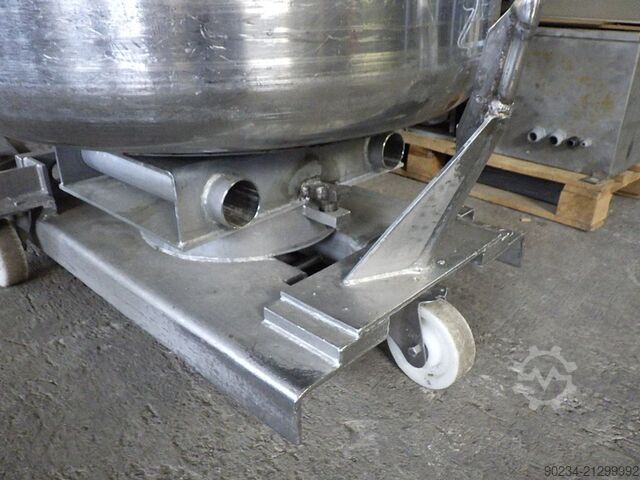 Gebrauchter Edelstahl-Planetenmischer Grieser Modell VPL 350 mit Mischbehältern. GRIESER VPL 350