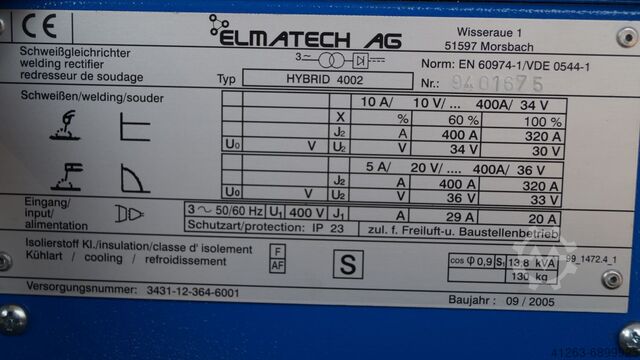 Schweißgerät Elmatech Hybrid 4002