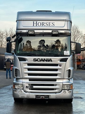 Viehtransporter LKW SCANIA R380 6x2 LL 7 Pferde + Bad/ TV/ WC/ Küche
