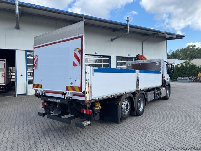 LKW mit Pritsche (offen) MERCEDES-BENZ MB 2536 LL Pritsche Kran PK 18002 Funk LBW 1,5t