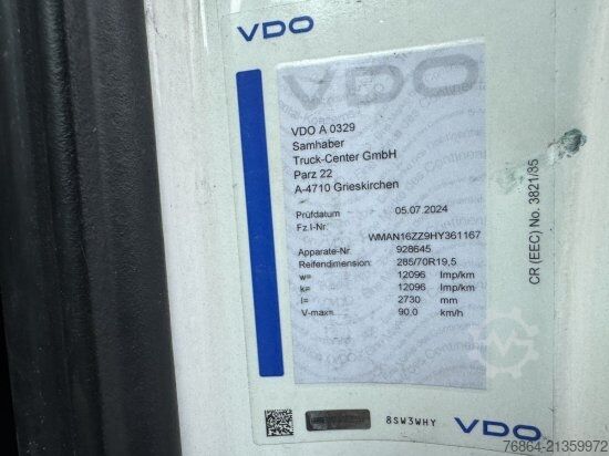 Flatbed truck with tarp MAN TGM 15.290 PRITSCHE PLANE