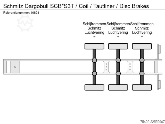 Schiebeplanen Schmitz Cargobull SCB*S3T / Coil / Tautliner / Disc Brakes