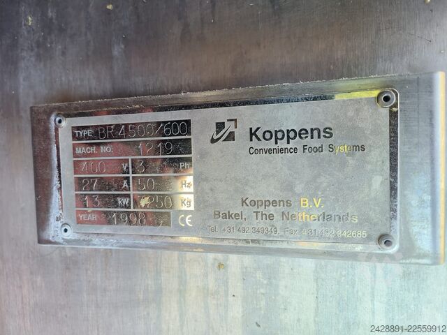 Continuous fryer for thermal oil KOPPENS BR 4500/600