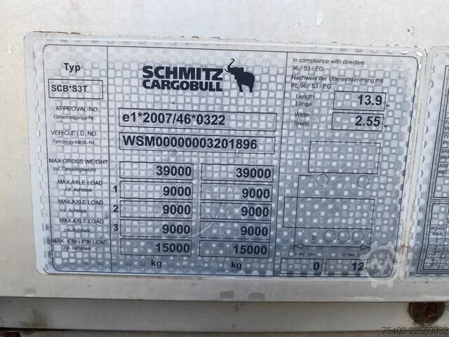 Schiebeplanen Schmitz Cargobull SCB*S3T / Coil / Tautliner / Disc Brakes