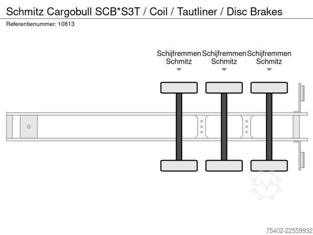 Schiebeplanen Schmitz Cargobull SCB*S3T / Coil / Tautliner / Disc Brakes