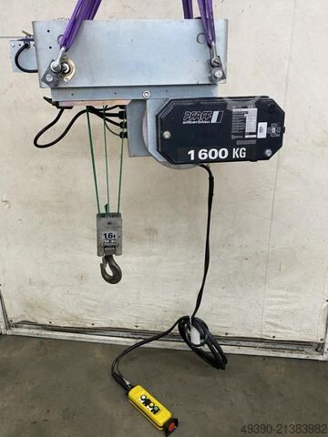New electric belt hoist, textile belt lifting device, crane hoist with trolley, electric belt hoist, SWF - PFAFF Silberblau ATHLO belt - BH203L3E