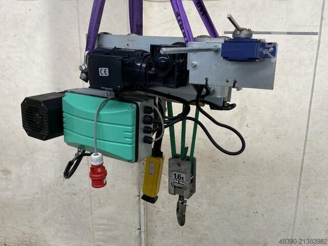 New electric belt hoist, textile belt lifting device, crane hoist with trolley, electric belt hoist, SWF - PFAFF Silberblau ATHLO belt - BH203L3E