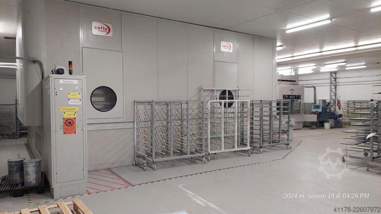 Finishing line Venjakob Perfect and pallet dryer Venjakob VEN SPRAY Perfect
