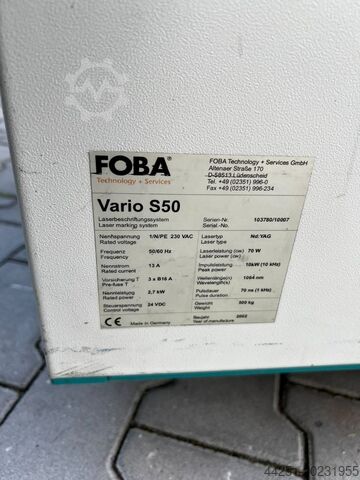 Laser control marking system FOBA FD84S / S50