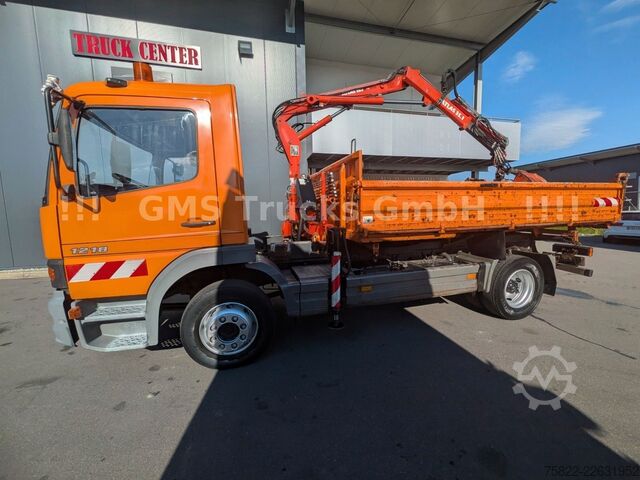 Kipper LKW MERCEDES-BENZ Atego 1218 / Kipper+Kran / load 5,2ton / E3