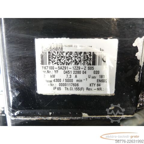 Control unit KUKA 1FK7100-5AZ91-1ZZ9-Z S05 Servomotor SN: YFD451228004020