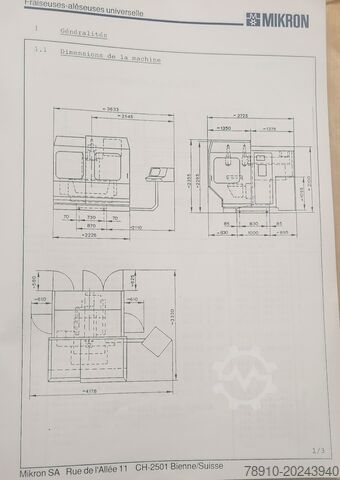 Mikron 5-Achs CNC-Fräsmaschine Mikron WF 41 C