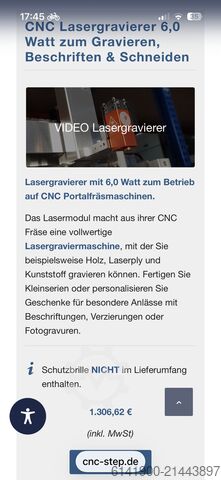 Machining center CNC-STEP Lasergravurmodul