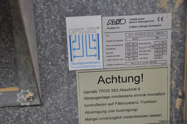 Stationary extraction system THERM GmbH AL-KO ECO-JET 60/5 HD