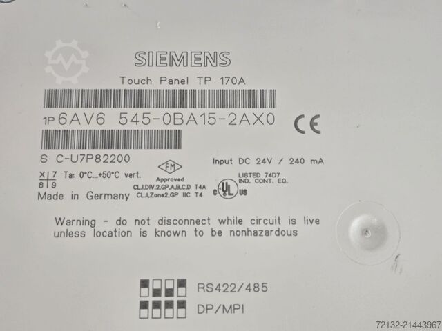 Touch Panel Siemens 6AV6 545-0BA15-2AX0