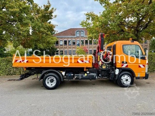 3-sided tipper Mitsubishi Fuso 7C18 / Kipper Mit Kran Fassi F50A/Eu6d