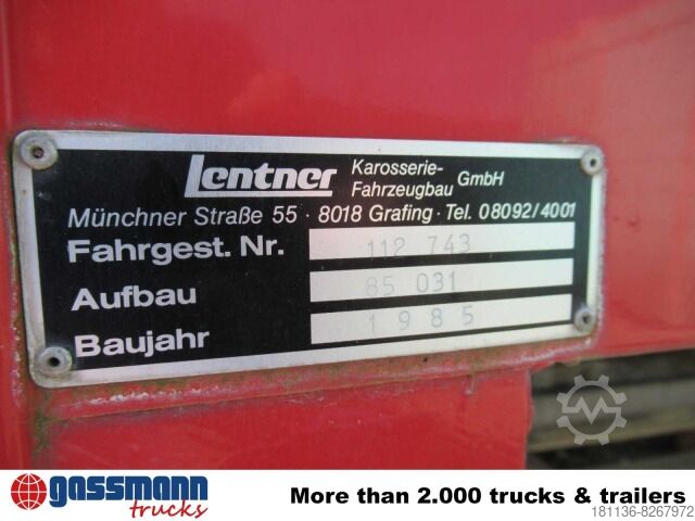 Agricultural machine Kofferaufbau Feuerwehr, Unimog