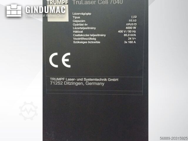 CO2-Laserschneidmaschine TRUMPF TruLaser Cell 7040