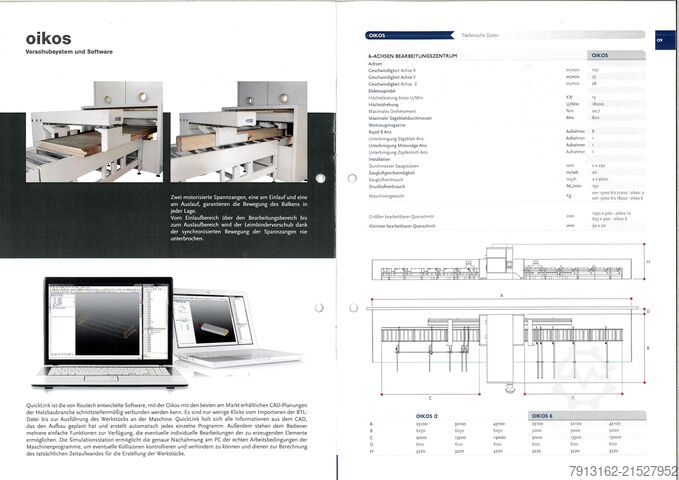 Bearbeitungszentrum mit Durchlauf SCM Routech Oikos 12