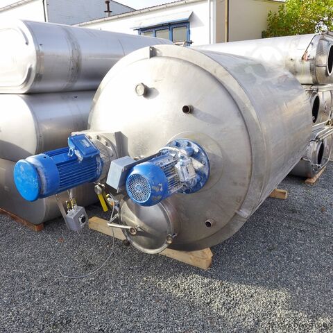 3800 Liter isolierter Rührwerksbehälter aus V4A mit 2 Rührwerken 8901