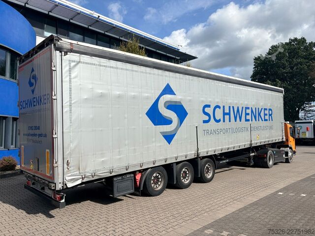 Open semitrailer with tarp KÖGEL Mega Light Plus Lift 2x Fast Slider, SAF