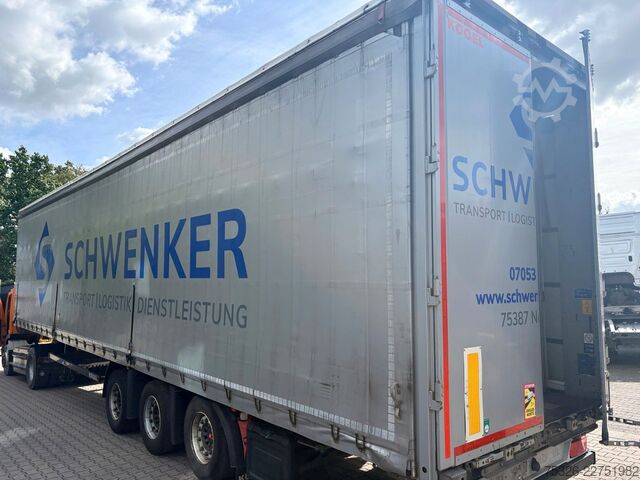 Open semitrailer with tarp KÖGEL Mega Light Plus Lift 2x Fast Slider, SAF