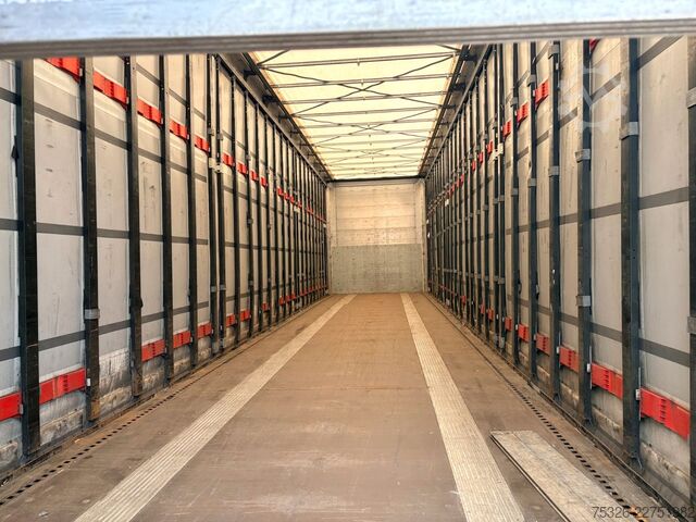 Open semitrailer with tarp KÖGEL Mega Light Plus Lift 2x Fast Slider, SAF