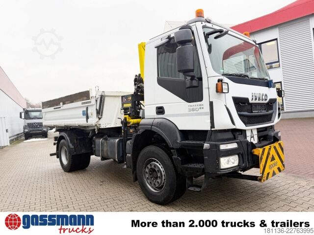 Tipper truck Iveco Trakker AD190T36 4x2, Kran,